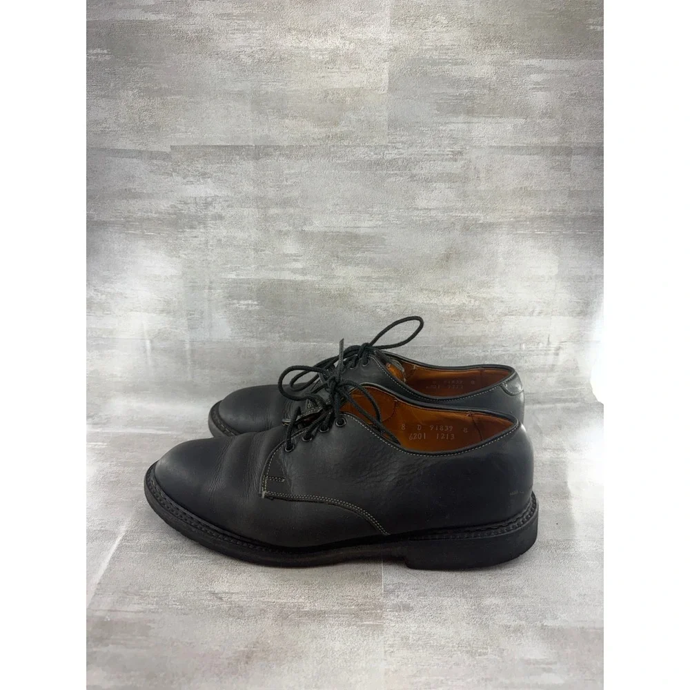Allen Edmonds Wilbert Black Leather Split Toe Derby Shoes 91839 Men Sz 8D